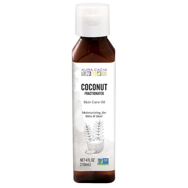 Aura Cacia Fractioned Coconut Oil Skin Care Oil, 4 Fl Oz