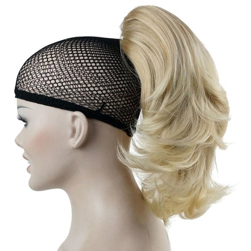 Lydell 12&quot; Dual Use Straight Curly Styled Clip In Claw Ponytail Hair Extension Synthetic Hairpiec...