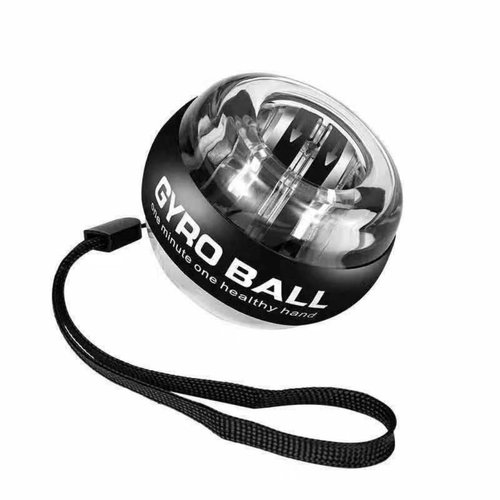 HMJQSOT Auto Start Gyro Ball,Wrist Power Ball,Strengthener and Forearm Gyro Ball Wrist Exerciser,Wrist Ball for Strengthen Arms,Fingers,Wrist Bones Muscles,Auto-Start Colorful Lighting (Black)