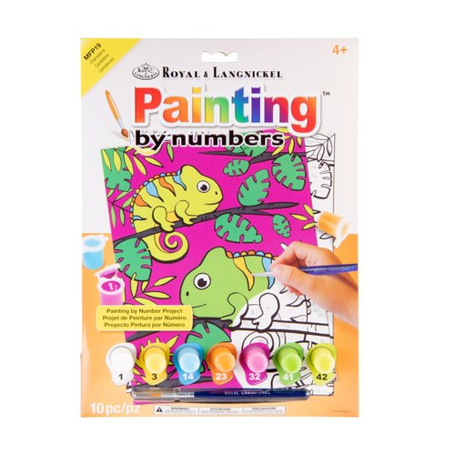 Royal & Langnickel 10pc My First Paint-by-Numbers, Chameleons