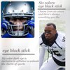 Joyeee Eye Black Stick for Sports, 6Pcs Face Paint Stick, Eyeblack Stick for Football Baseball, for Sports/Clown Makeup/Halloween/Costume Parties Accessories, Black/White/Green/Blue/purple/Orange