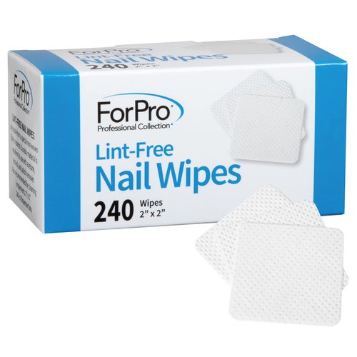 ForPro Professional Collection Lint-Free Nail Wipes, 2&quot; x 2&quot;, Non-Woven Fabric Nail Wipes for Nai...