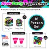 Glow Party Party Supplies Packs (100 Pieces for 16 Guests), Glow Party Supplies, Neon Party Supplies, Neon Birthday Party Supplies, Blacklight Party Supplies, Neon Plates, Neon Party Plates