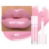 ZUK Plumping Lip Gloss, Hydrating Lip Gloss for Women Girls, Tinted Lip Gloss, Moisturizing, Fuller Looking Lips, Vegan & Cruelty-free