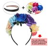 SIQUK 18 Pieces Satin Headbands 0.79 Inch Wide Non-slip Headband Plain Satin Headband Colorful Hard Headbands DIY Headbands for Women and Girls, 18 Colors