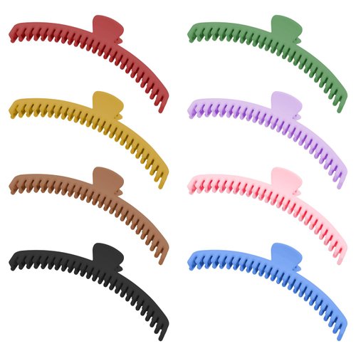 8pcs Hair Claw Clips, Hold Everything Hair Claw Clips Anti Skidding Hair Claw Barrette for Thick ...