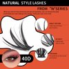 DIY Lash Extension 120PCS 40D Eyelash Extensions Cluster Lashes Wide Stem Cluster Lashes Mega Volume Individual Lashes Eyelash Clusters Extensions Lashes Cluster Use at home 0.07D 8-16mm