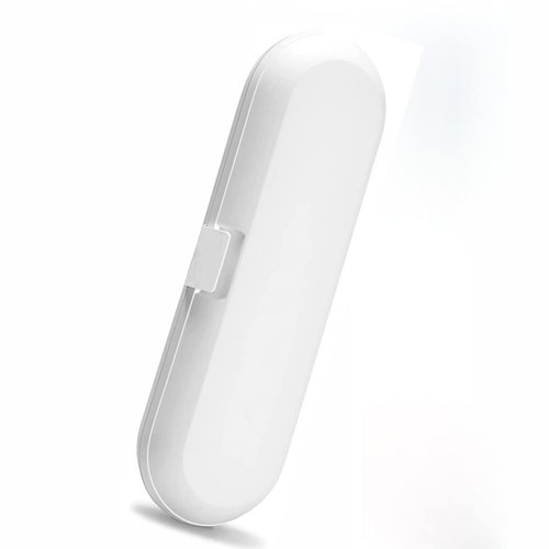 GIAVGIAV Electric Toothbrush Travel Case for 7.5Inch Handle,Toothbrush Carrying Case, Portable Brush Plastic Container Holder, Storage Box for Business Trips, Camping (White)