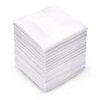 Ohuhu Men's Cotton Handkerchiefs, 18 Pack 100% Soft Cotton Handkerchief, White Hankies Pocket Square for Men, 16''x16''