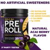 Gold BJJ PreRoll - Jiu Jitsu Pre Workout Supplement for Energy, Focus, and Endurance - Martial Arts Specific Pre-Workout Powder Formula with Natural Flavors (Acai Berry, 30 Servings)