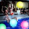 AMOR PRESENT 3PCS Light Up Beach Balls, 12" Glow Pool Balls LED Beach Ball with Remote Control Inflatable Beach Toy for Kids Summer Parties Pool Decorations