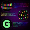 Outus Neon Party Supplies Includes Let's Glow Banner 20 Pieces Neon Paper Tassels and Neon Triangle Flag Glow in The Dark Party Supplies Bunting Party Hanging Decorations for Halloween Birthday Party