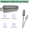 C12rtive 5-In-1 Vertical Cone Shape Nail Drill Bits,Tungsten Carbide Electronic Nail Drill Bit for Acrylic Gel Nails Dual Nail Form Remove,3/32 Inch Nail Bit for E-File Nail Drill(Coarse)