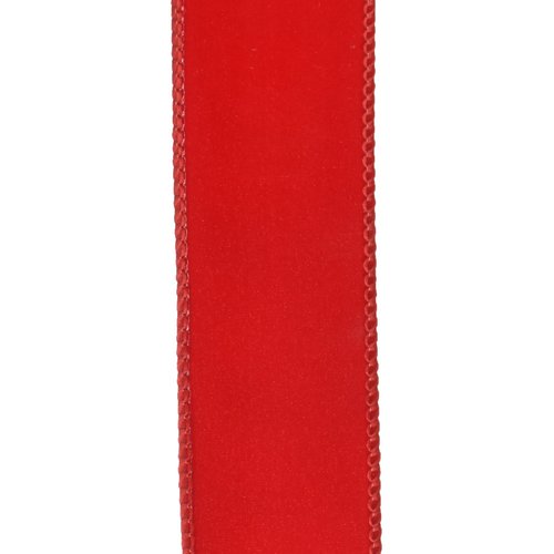 Berwick Offray DWI Value Velvet Ribbon-1-1/2 Wide X 50 Yards-Medium Red Ribbon