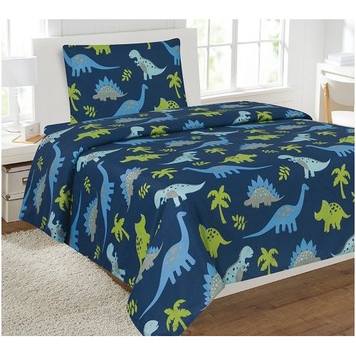Fancy Collection Dinosaurs Blue Light Blue Grey Green Boys/Teens/Girls Sheet Set New (Full)