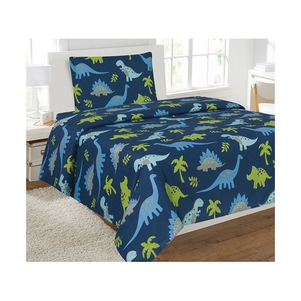 Fancy Collection Dinosaurs Blue Light Blue Grey Green Boys/Teens/Girls Sheet Set New (Full)