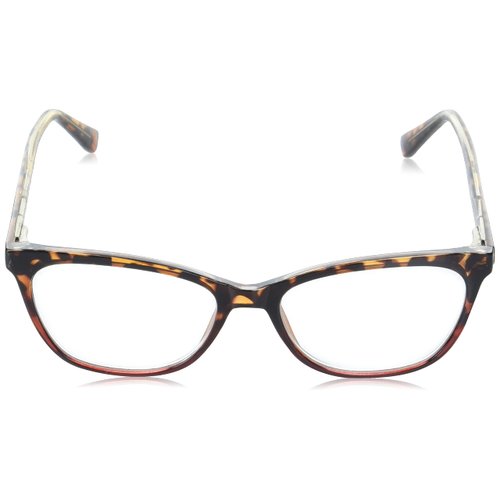 Sofia Vergara x Foster Grant Women's Teresa Reading Glasses Cat-Eye, Tortoise and Crystal Red, 52 mm + 1.5