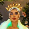 Sixexey Light Up Headband Fire Crown Hair Band LED Flame Headpiece Party Rave Hair Accessories for Women