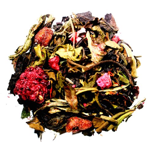 Nelson's Tea - Blackberry Pomegranate - Black Loose Leaf Tea - Black tea, white tea, rose hips, blackberry leaves, and safflower - 16 oz.