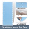 Manria Hair Extension Tape Double Sided Tape in Tape Replacement Pre-Cut 120 PCS Tape in Extension Replacement Tape #Blue 4x0.8CM/1.57x0.31IN