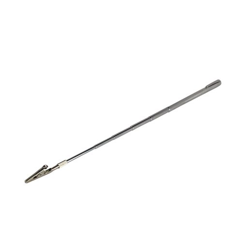 SE 35-Inch Telescopic Alligator Clip with Pocket Clip - Extendable Stainless Steel Tool for Home ...