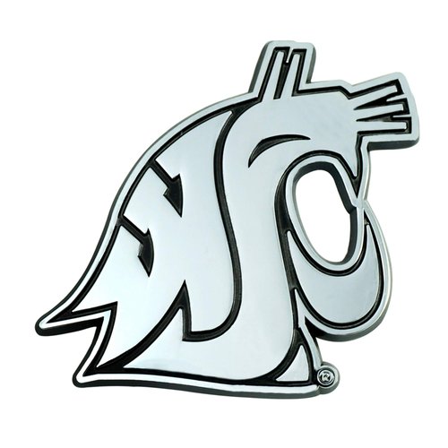 FANMATS 22848 Washington State Cougars 3D Chrome Metal Auto Emblem