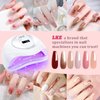 108W UV Nail Lamp, LKE Travel UV Light for Gel Nails for Nail Lamp with 36pcs Lamp Beads and 4 Timers Quick Portable Drying UV LED Nail Lamp Professional Nail Art Tool for Home Salon (White)