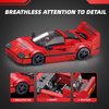 VGD Car Building Kit with Display Case, Cool Collectible Model Super Race Car Building Blocks Set, 1:24 Scale Collectible Model Cars Set for Kids Boys Girls Adults Sportscar Lovers Kids - 322PCS