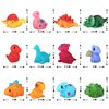 Ganowo 12PCS No Hole Dinosaur Bath Toys for Toddlers 1-3, Mold Free Baby Bathtub Pool Water Toys for Dinosaur Party Favors Birthday Christmas Easter
