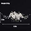 Rumtock White Flower Beads Hair Comb Side Headpiece for Wedding Brides Women Hair Accessories