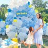 61pcs Blue and Yellow Balloons, 12 Inch Clear Yellow Blue Balloons for Cartoon Theme Baby Shower Engagement Wedding Birthday Party Decorations