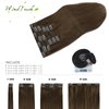 WindTouch Clip in Hair Extensions Real Human Hair #4 Medium Brown 12Inch 70g Human Hair Clip in Extensions Soft & Natural Straight Brown Hair Extensions for Women