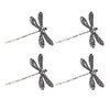4Pcs Silver Dragonfly Hair Clip,Wedding Retro Antique Barrette,Bridal Headdress Head Wear Styling Hair Accessories for Girls Ladies Bobby Pins Hair pins French Hair Styling Pins Hair Care