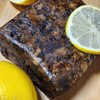 Aroma Depot Lemon Raw African Black Soap 8 oz. 100% Natural soap for Acne, Eczema, Psoriasis, Scar Removal Face And Body Wash. Handmade