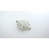Generic Small silver flower leaves hair alligator clip bridal clip fine thin hair