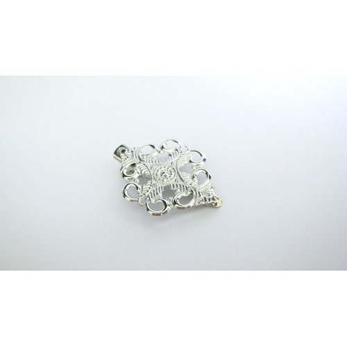 Generic Small silver flower leaves hair alligator clip bridal clip fine thin hair