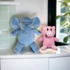 Generic 2024 New Blue Elephant and Pink Pig Plush Toys,for Boys and Girls Animal Toys,Christmas Valentine's Day Room decoration Party Gifts (2PC)