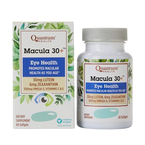 Quantum Health Macula 30+ Eye Care Supplement Promotes Macular & Retinal Health as You Age with Lutein Zeaxanthin Omega-3 Vitamins C & E Daily Nutrition for Women & Men - 60 Softgels