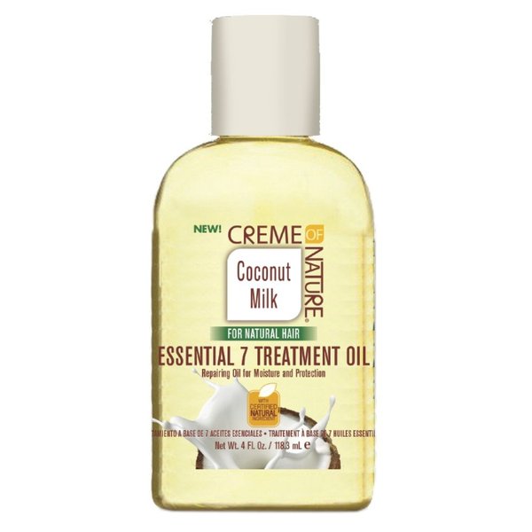 Creme Of Nature Coconut Milk Essential 7 Treatment Oil 4 Ounce (118ml) (2 Pack)