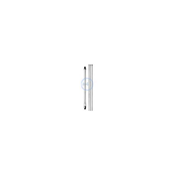MO-4 HF Mobile Antenna Mast for Deck or Roof Mount, designed for Hustler HF Resonators
