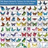 CHARLENT 148 Individually Sheets Butterfly Temporary Tattoos for Girls Women - 3D Realistic Butterfly Tattoos for Kids Birthday Party Favors Goodie Bag Fillers