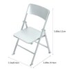 SAFIGLE Folding Mini Chair Dolls Folding Chair Dollhouse Folding Chair Miniature Furniture Folding Chair Foldable Chair for Action Figure Accessories Dollhouse Accessories Silver