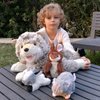Karister 4Pcs Wolf Stuffed Animals, 20" Magnetic Wolf Plush with Bunny Goat Mice in Giant Coyote's Zippered Belly, Christmas Birthday for Boys Girls Kids, Wildlife Party Decor