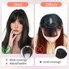 KooKaStyle Bangs Hair Clip in Bangs, 100% Real Human Hair Wispy Bangs Clip in Hair Extensions, 3 Secure Clips in Full Fringe French Bangs Fake Bangs (1B# Black)