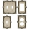 Franklin Brass 64462 Pineapple Single Duplex Outlet Wall Plate/Switch Plate/Cover, Brushed Satin Pewter