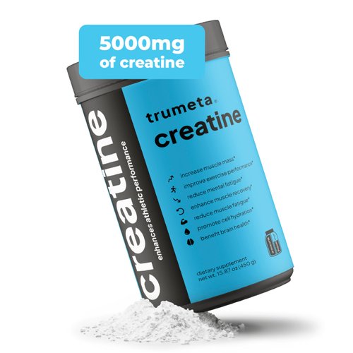 TRUMETA Creatine Monohydrate Powder Maximize Your Workouts, Recovery, & Muscle Growth with Vegan Creatine - Pure Creatine Supplement for Steady, All-Day Energy and Focus - 90 Servings