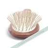 Desert Breeze Natural Wood Bristle Hair Brush, Gentle Scalp Massage, Pear Wood Handle, Made in Germany, For All Hair Types, Rounded Wood Pins, Anti-Static