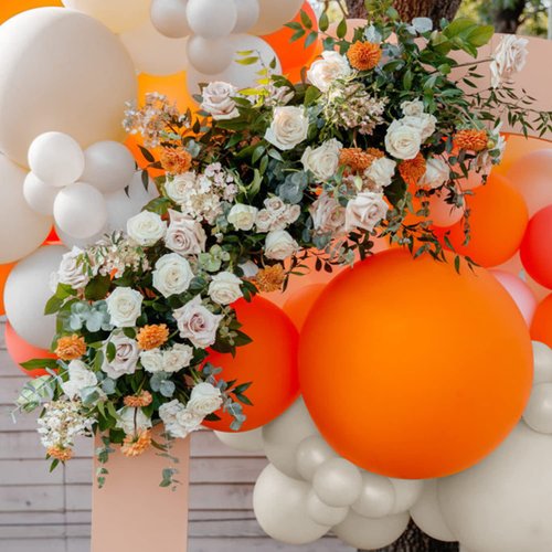Moukiween 130PCS Orange Balloons Garland Arch Kit, Different Sizes 18 12 10 5 Inch Latex Balloons for Halloween Thanksgiving Birthday Party Wedding Baby Shower Party Decoration