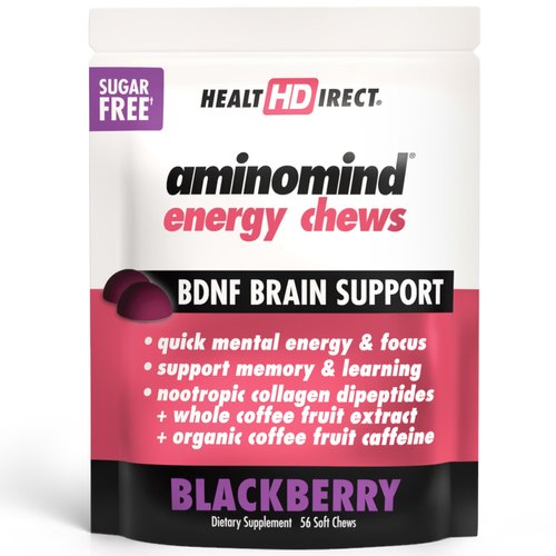 HEALTH DIRECT - AminoMind Energy Chews - BlackBerry - 56 Chews - Optimal Cognitive Function