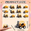 Restroma 40 Pieces Mini Construction Vehicles Bulk Pull Back Construction Trucks Engineering Vehicles Small Construction Toys for Kids Construction Party Favors, 12 Styles